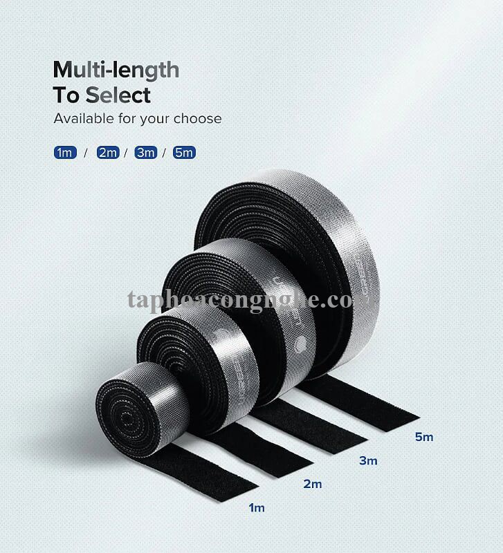 Ugreen 40356 5M Black Velcro Cable Organizer Black LP124 30040356